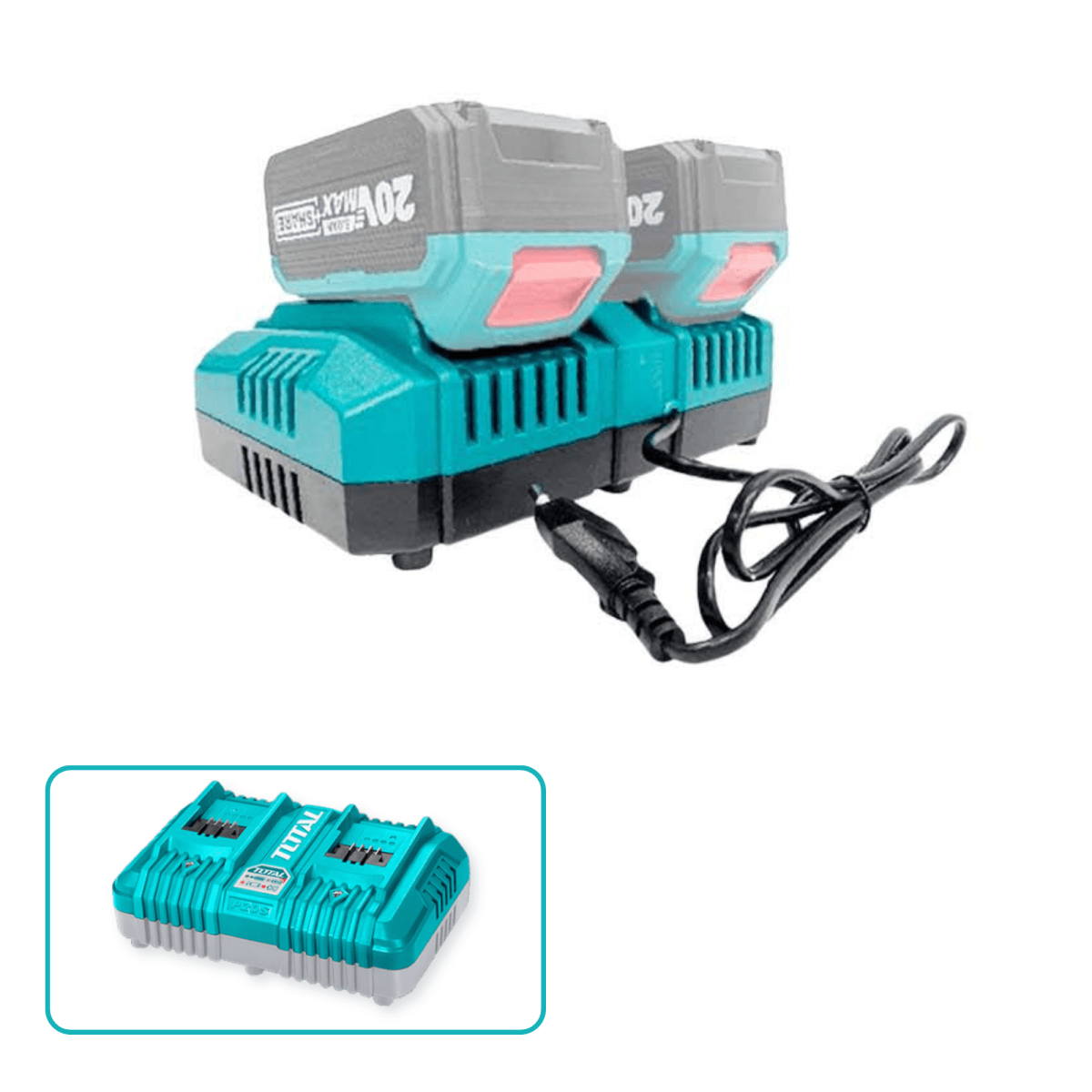 Pack 2 baterias 20v 4ah + 4 baterias 20v 2ah + cargador Total5