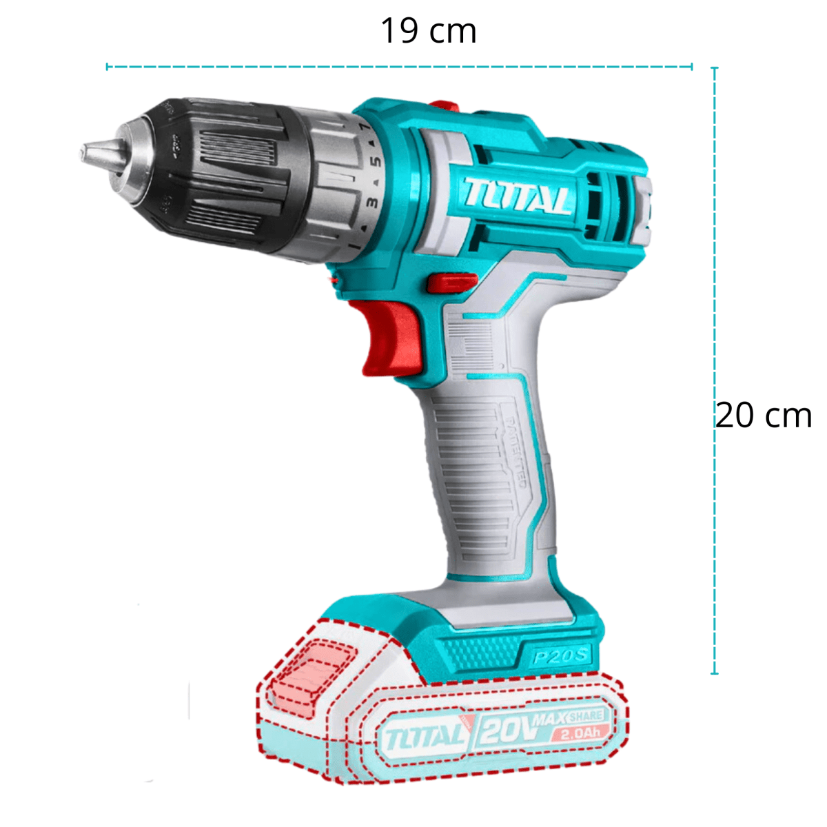 Combo taladro + llave de impacto 20v Total3