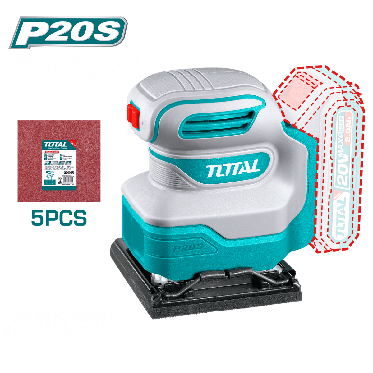 Combo sierra circular 20v + lijadora orbital 20v Total3