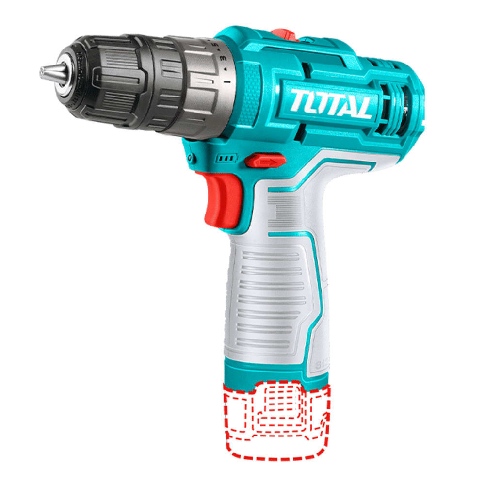 Taladro + Atornillador de impacto + linterna Total9