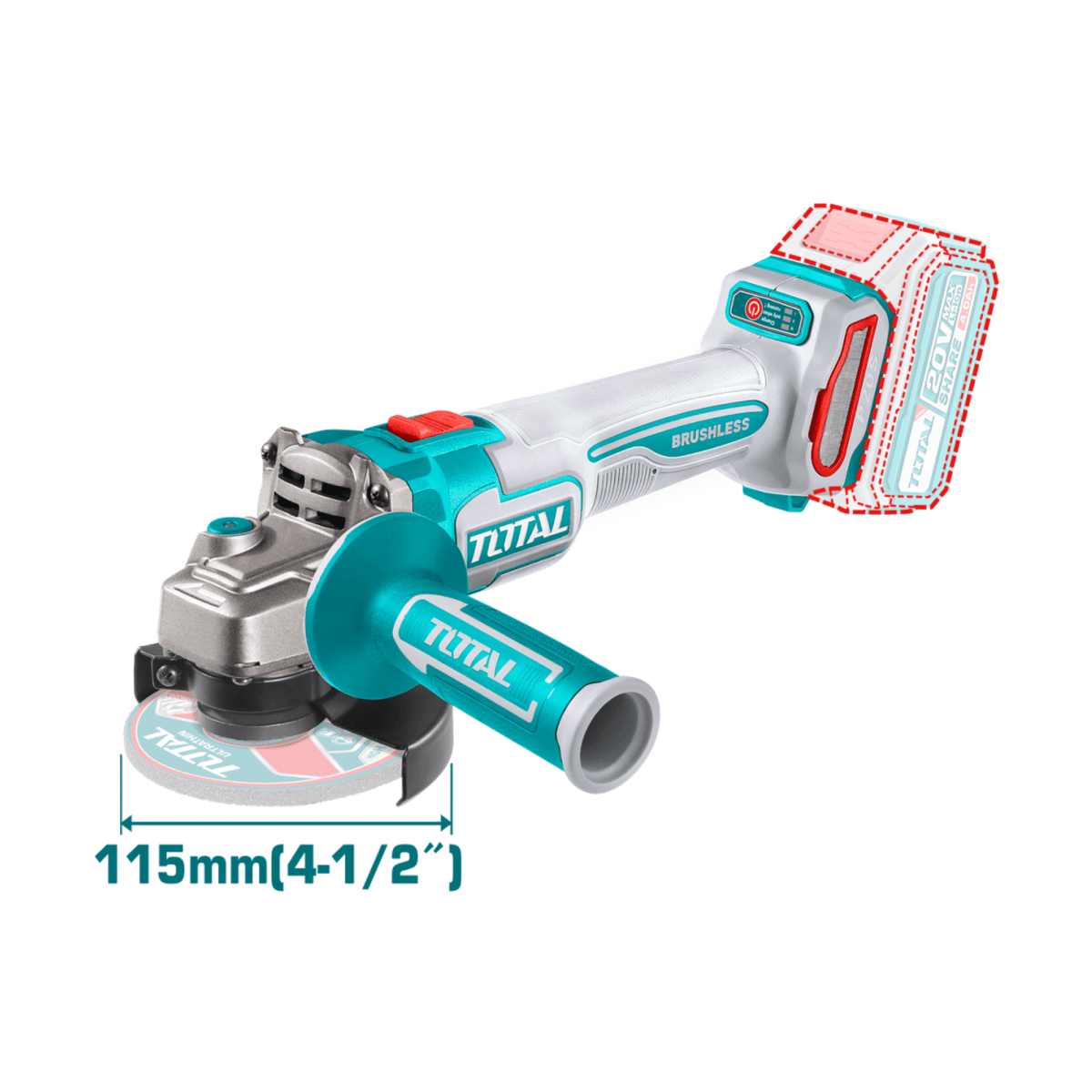 Combo amoladora angular + amoladora recta 20v Total3