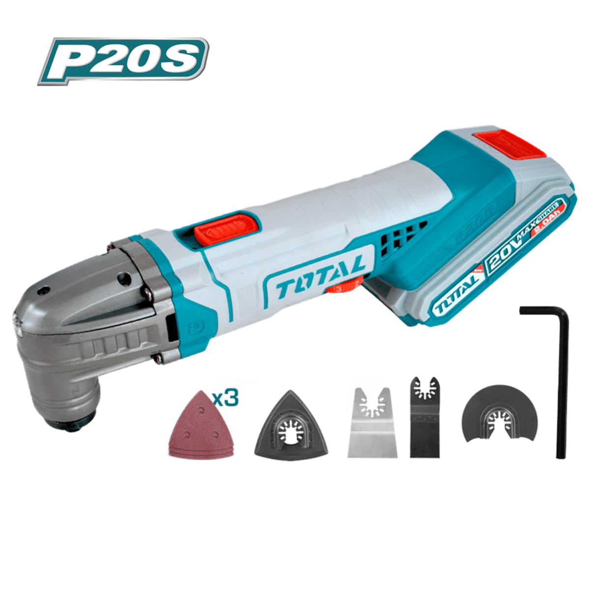 Combo clavadora 20v + herramienta multifunción 20v Total3