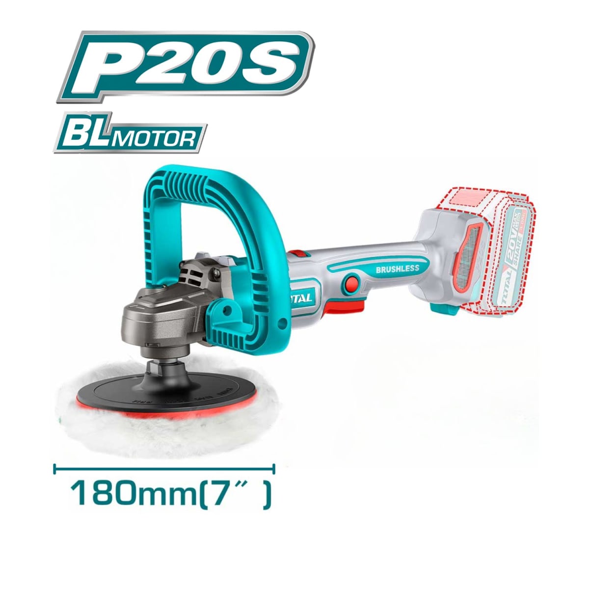 Llave de impacto 500nm + Pulidora industrial Total3