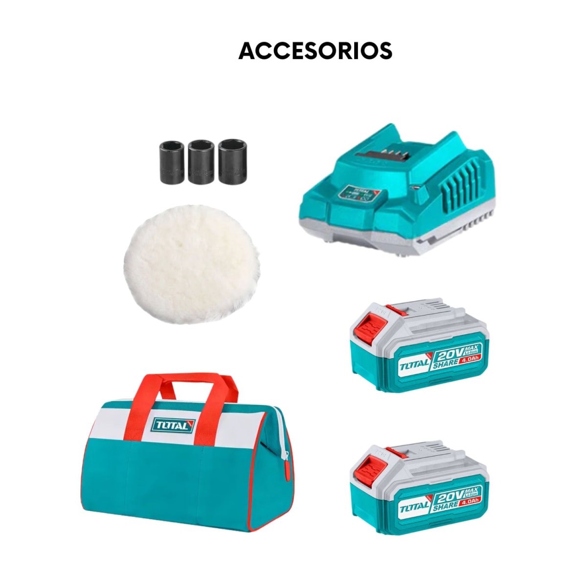 Llave de impacto 500nm + Pulidora industrial Total4