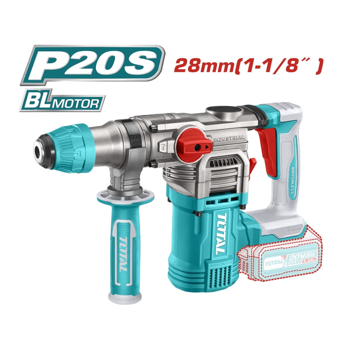 Combo Rotomartillo + Amoladora + Aspiradora industrial Total3