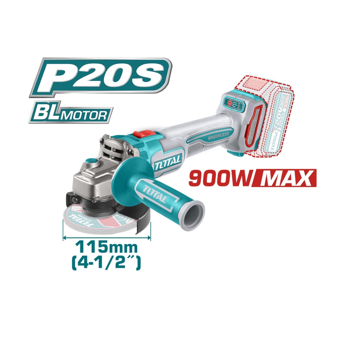 Combo Rotomartillo + Amoladora + Aspiradora industrial Total4