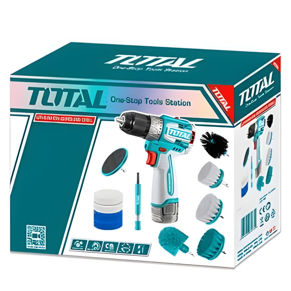 Combo Taladro Atornillador 16v 60Nm + Kit de Limpieza Total4