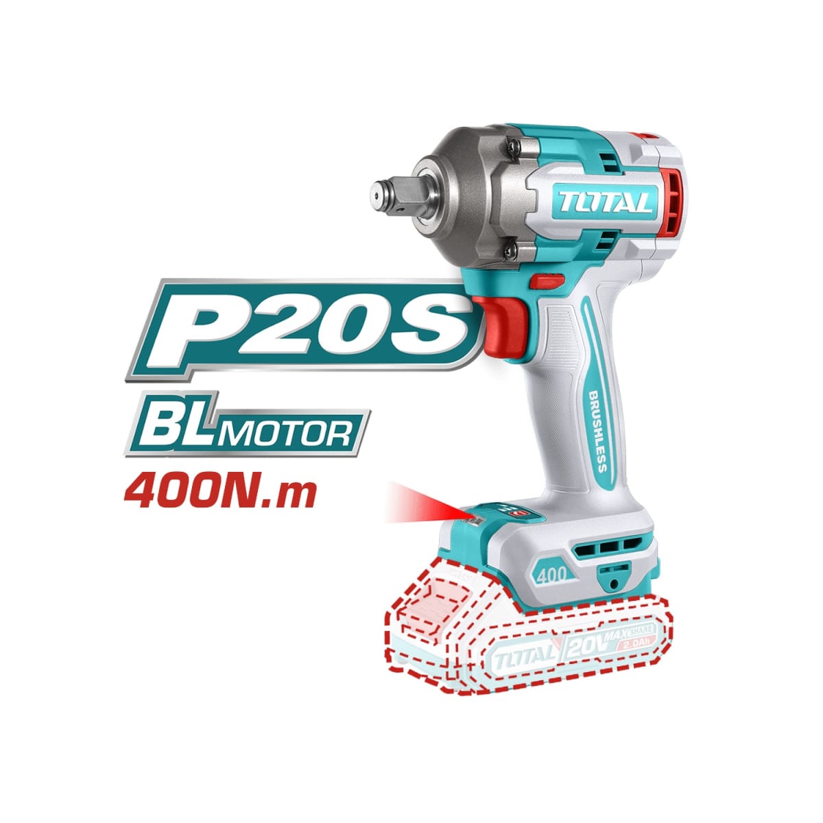 Combo llave de impacto + pistola de calor + pulidora industrial Total4