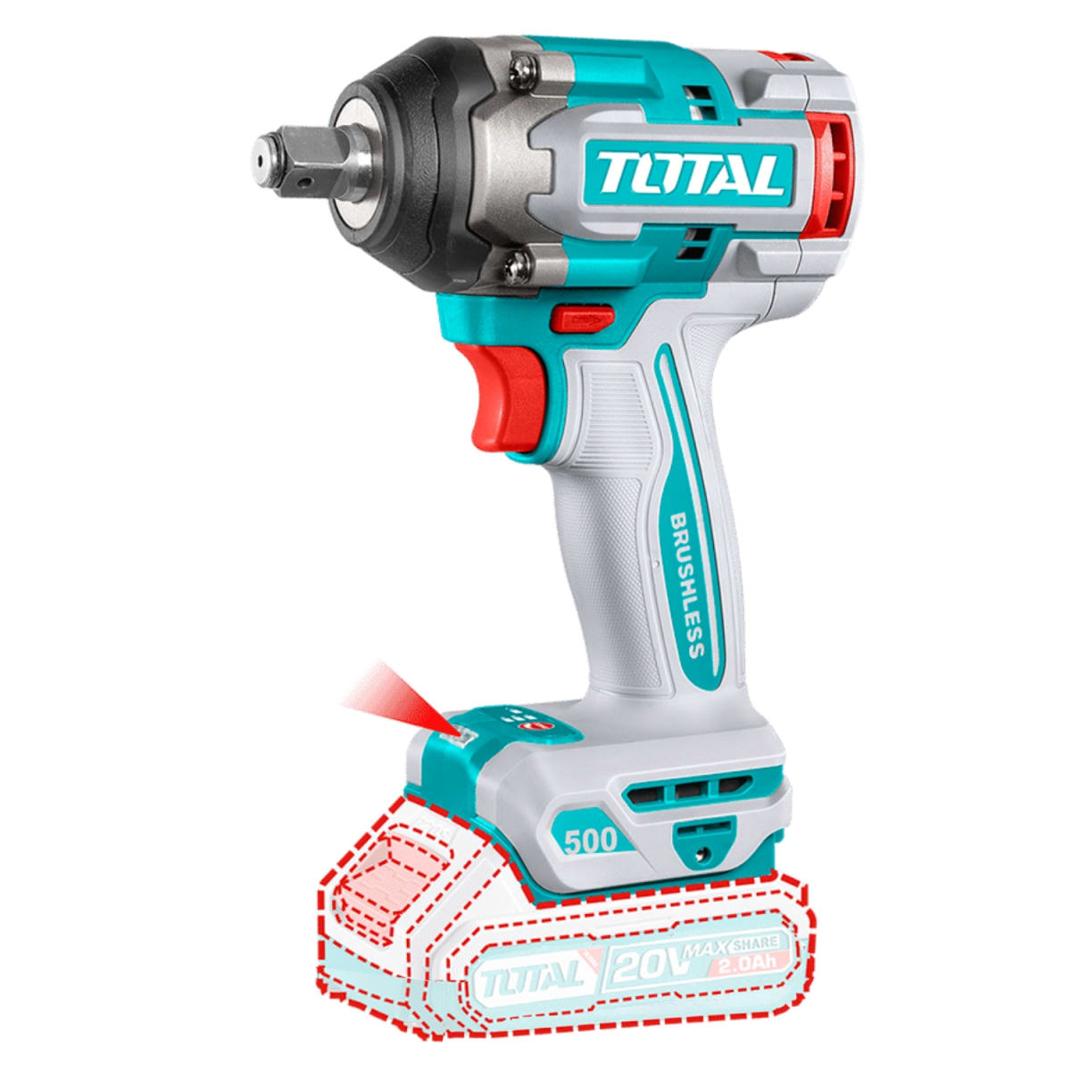 Combo 4 en 1 Taladro 66nm + Llave de Impacto 500nm + Sierra Circular + H.Multi 20V Total4