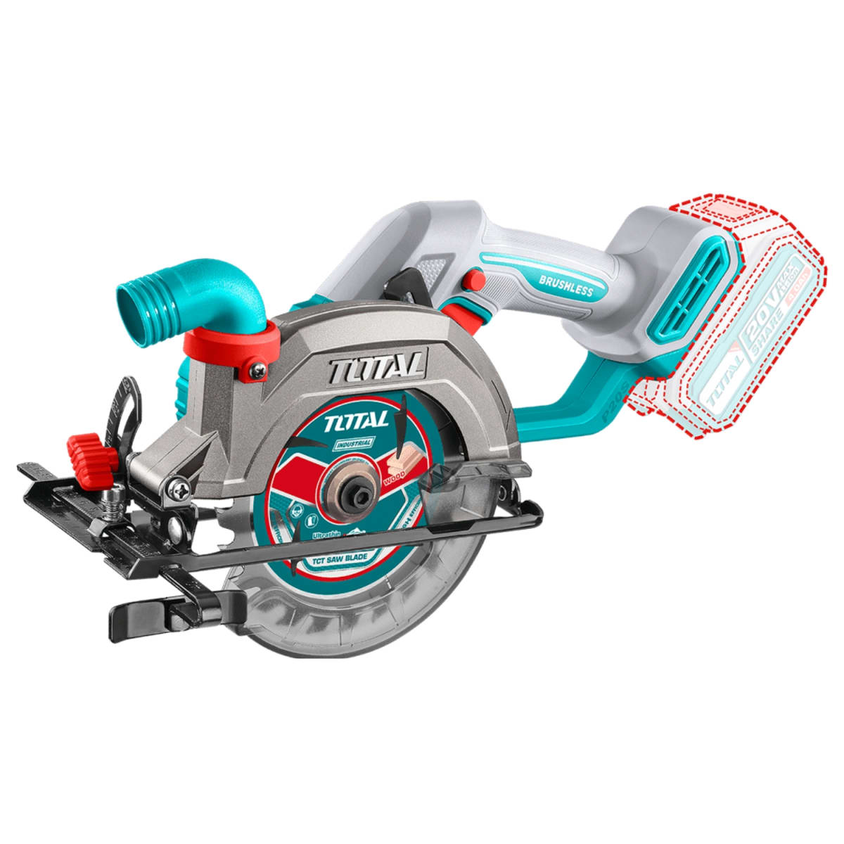 Combo 4 en 1 Taladro 66nm + Llave de Impacto 500nm + Sierra Circular + H.Multi 20V Total6