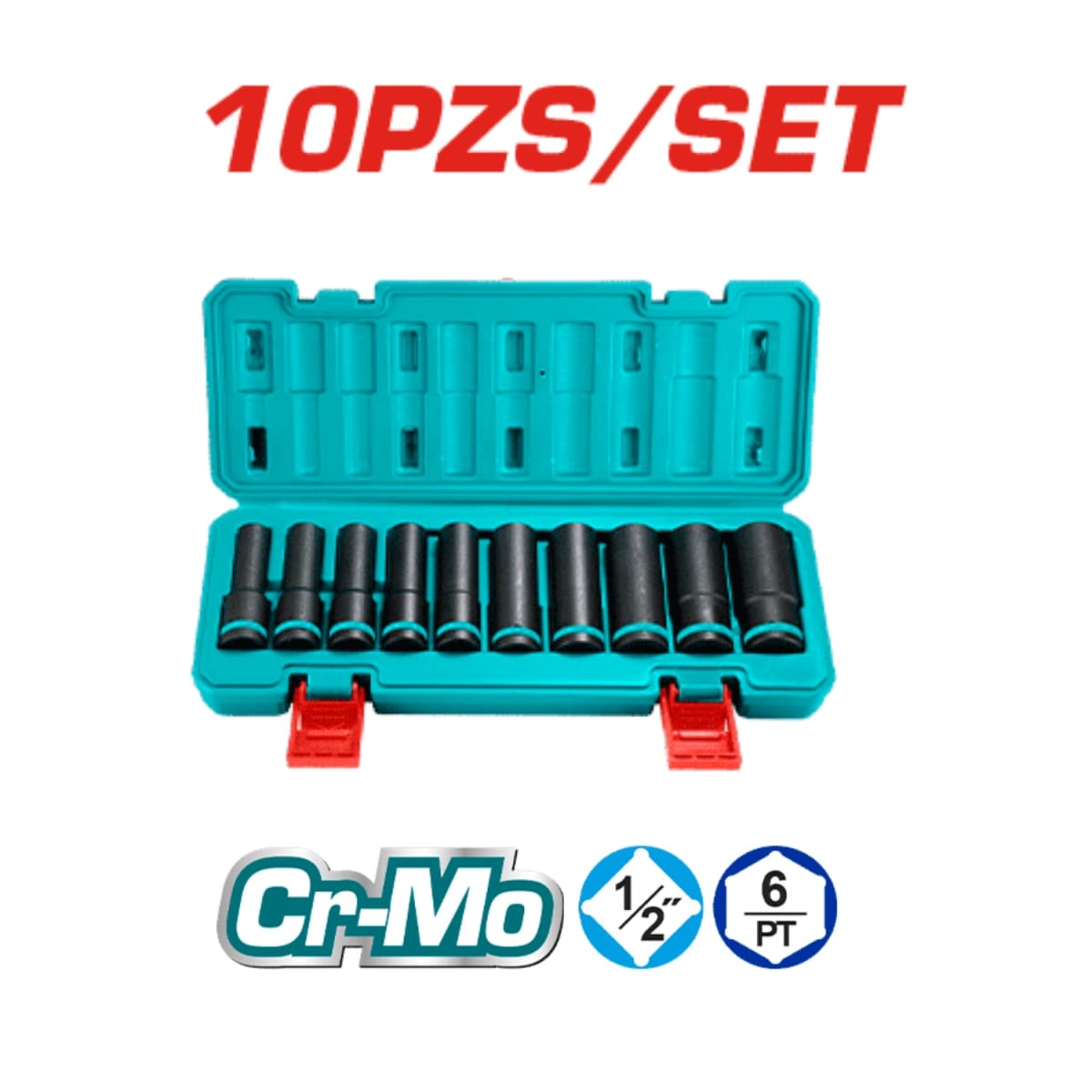 Combo llave de impacto 850Nm + linterna Total6