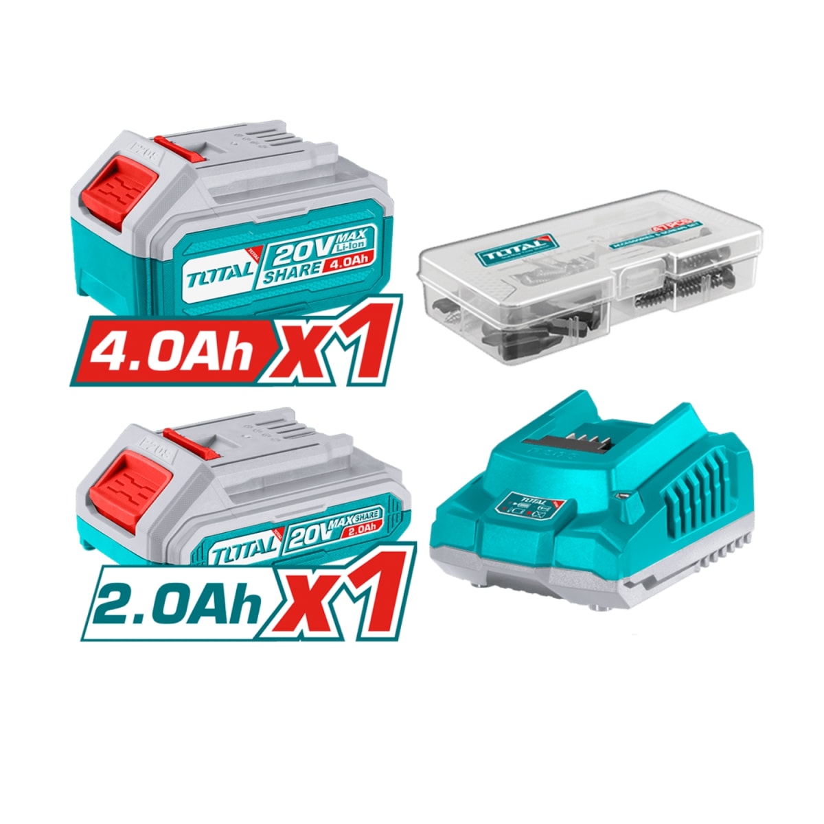 Combo Taladro 60nm + Amoladora 1000w + Sopladora 20v Total6