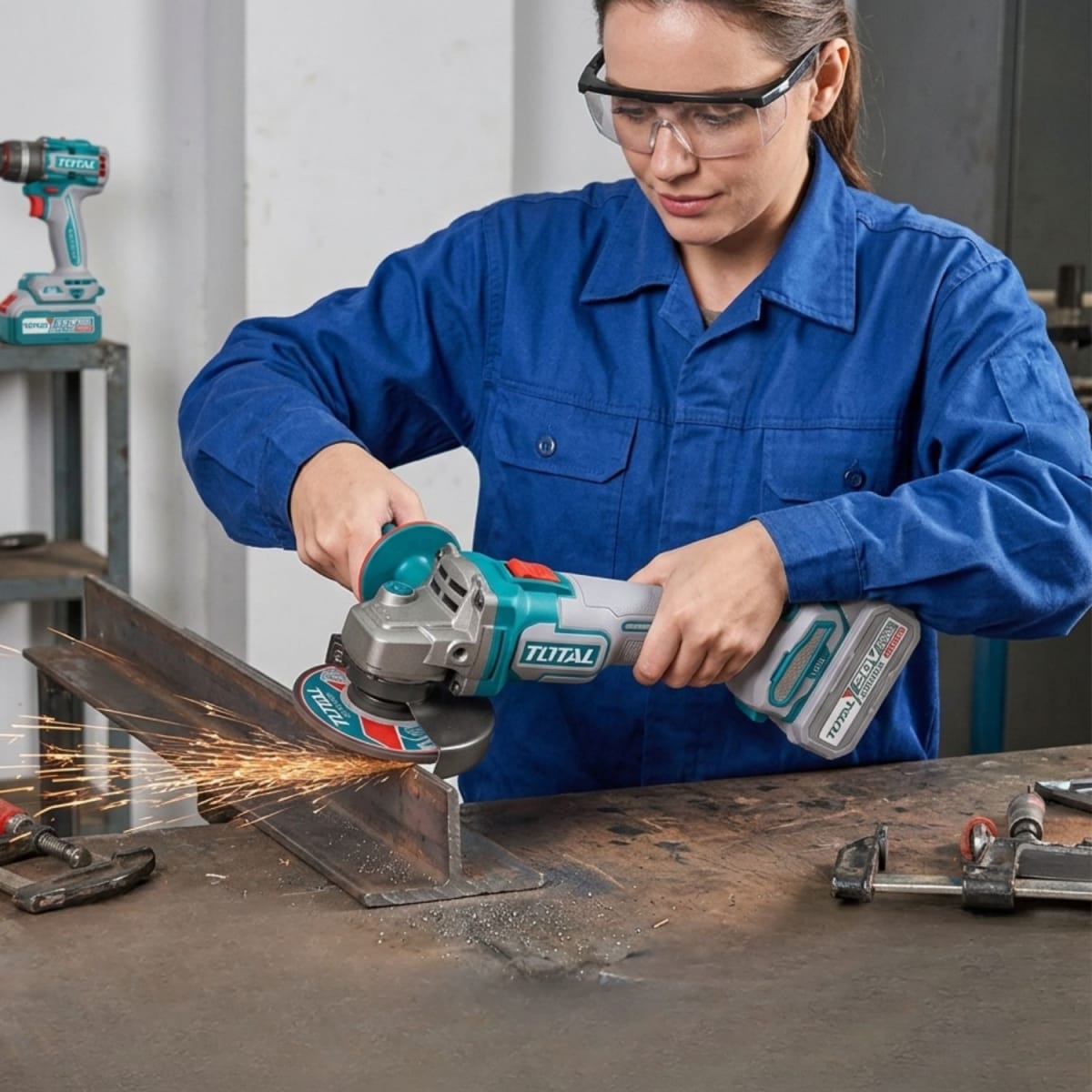 Combo Taladro 96nm y Amoladora 20v Brushless Industrial Total3