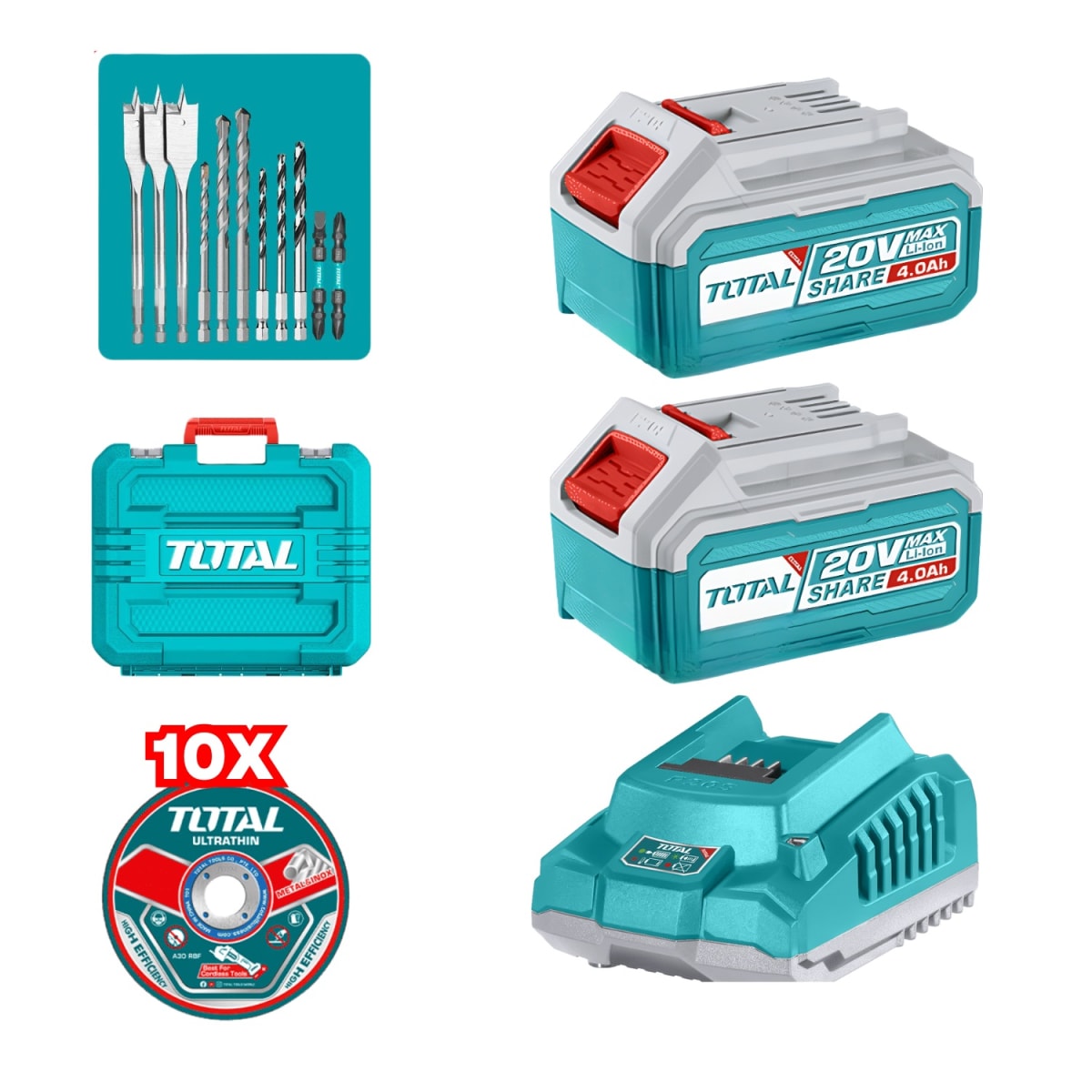 Combo Taladro 96nm y Amoladora 20v Brushless Industrial Total7