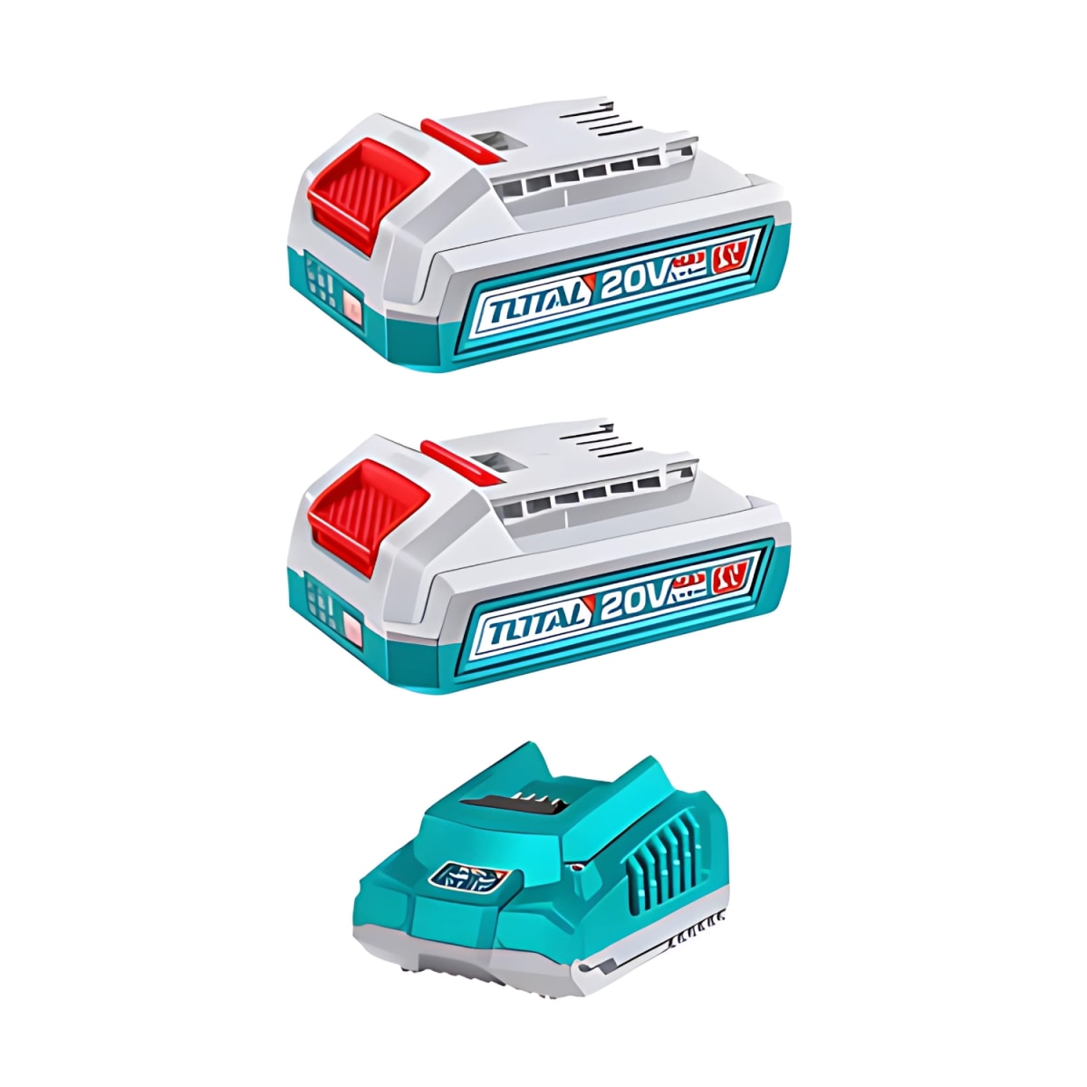 Combo Taladro percutor 76Nm + Atornillador de Impacto 285Nm + Sopladora 20V Total6