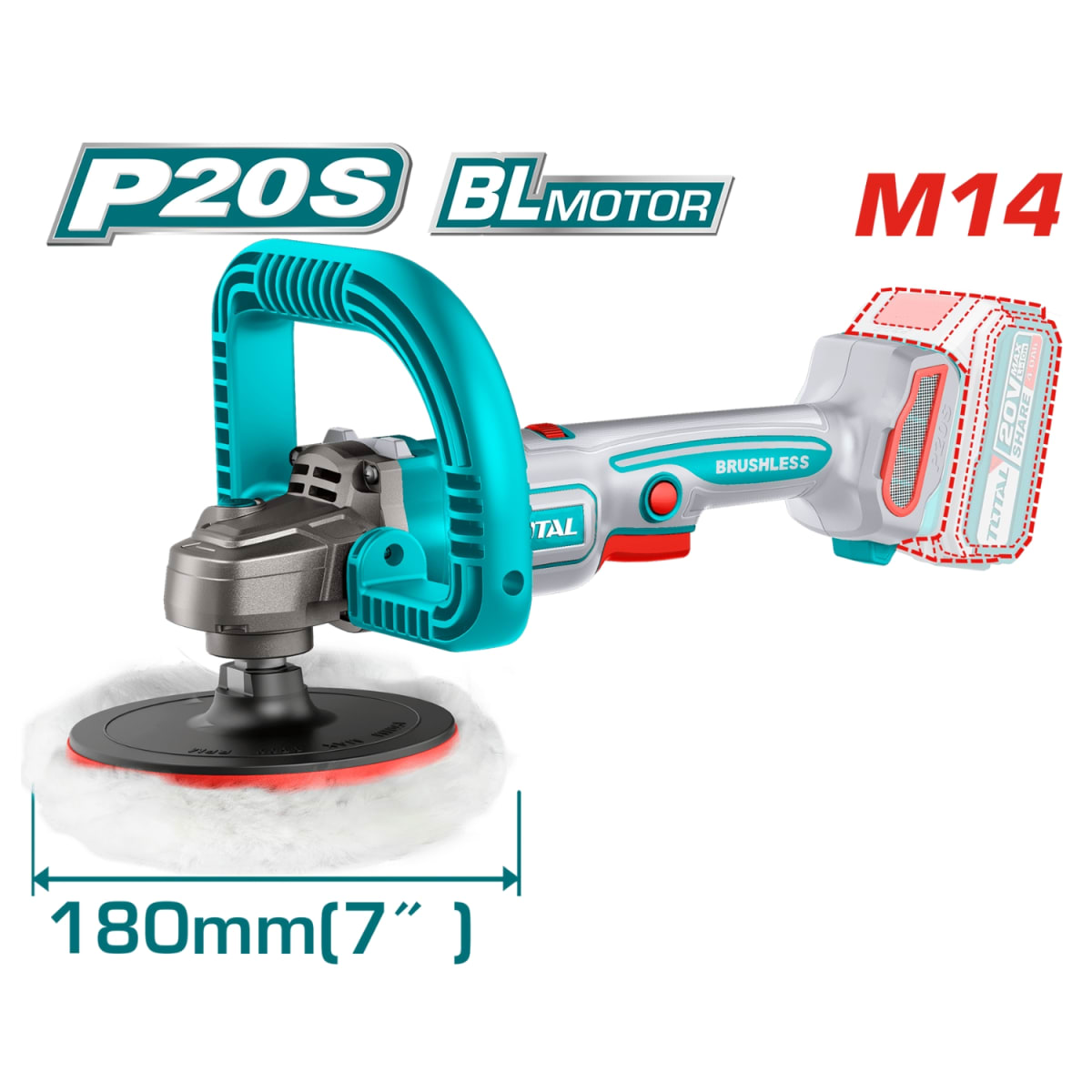 Combo 4 en 1 Amoladora 1000w + Pulidora + Pistola de Pintar + Lijadora 20v Total3