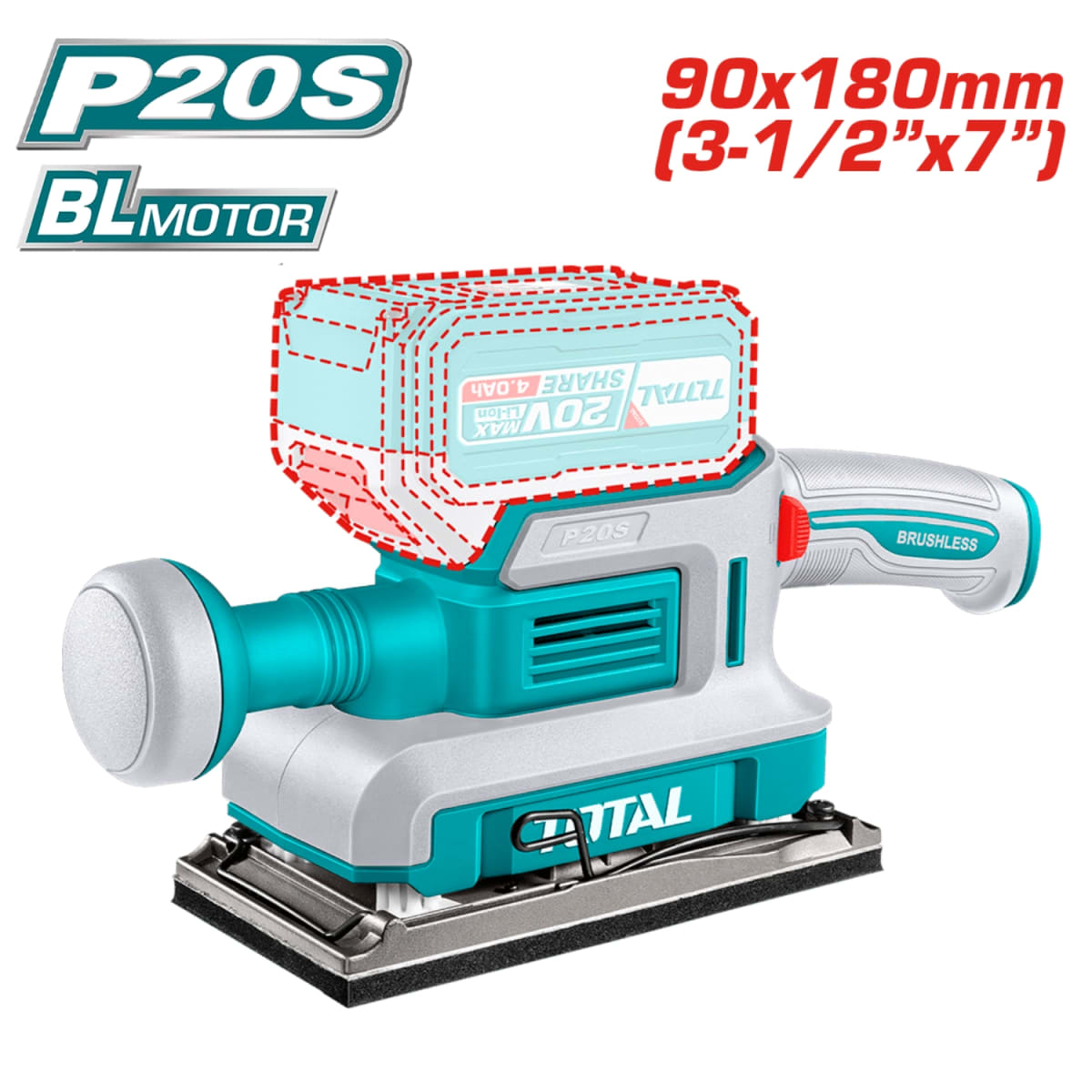 Combo 4 en 1 Amoladora 1000w + Pulidora + Pistola de Pintar + Lijadora 20v Total5