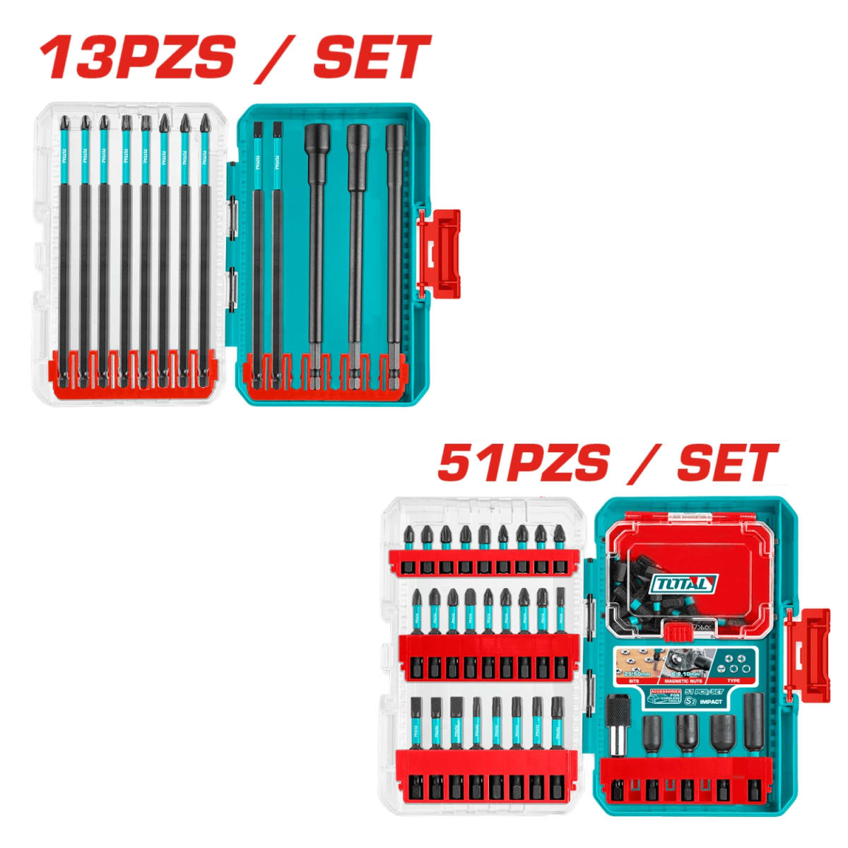 Atornillador de Impacto 285nm + Accesorios 13pcs Total3