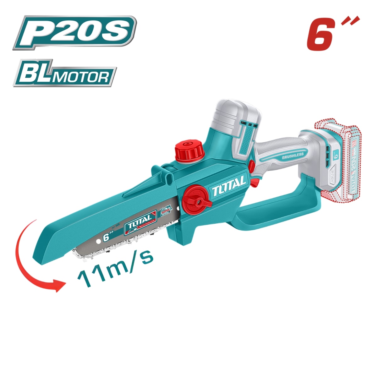 Combo Motosierra 6'' + Tijera Inalambrica 20v Total2