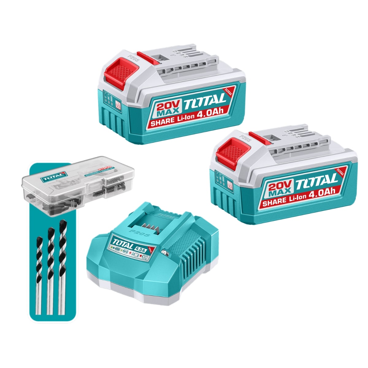 Combo taladro 66nm + Amoladora + sopladora + linterna 20V Total6