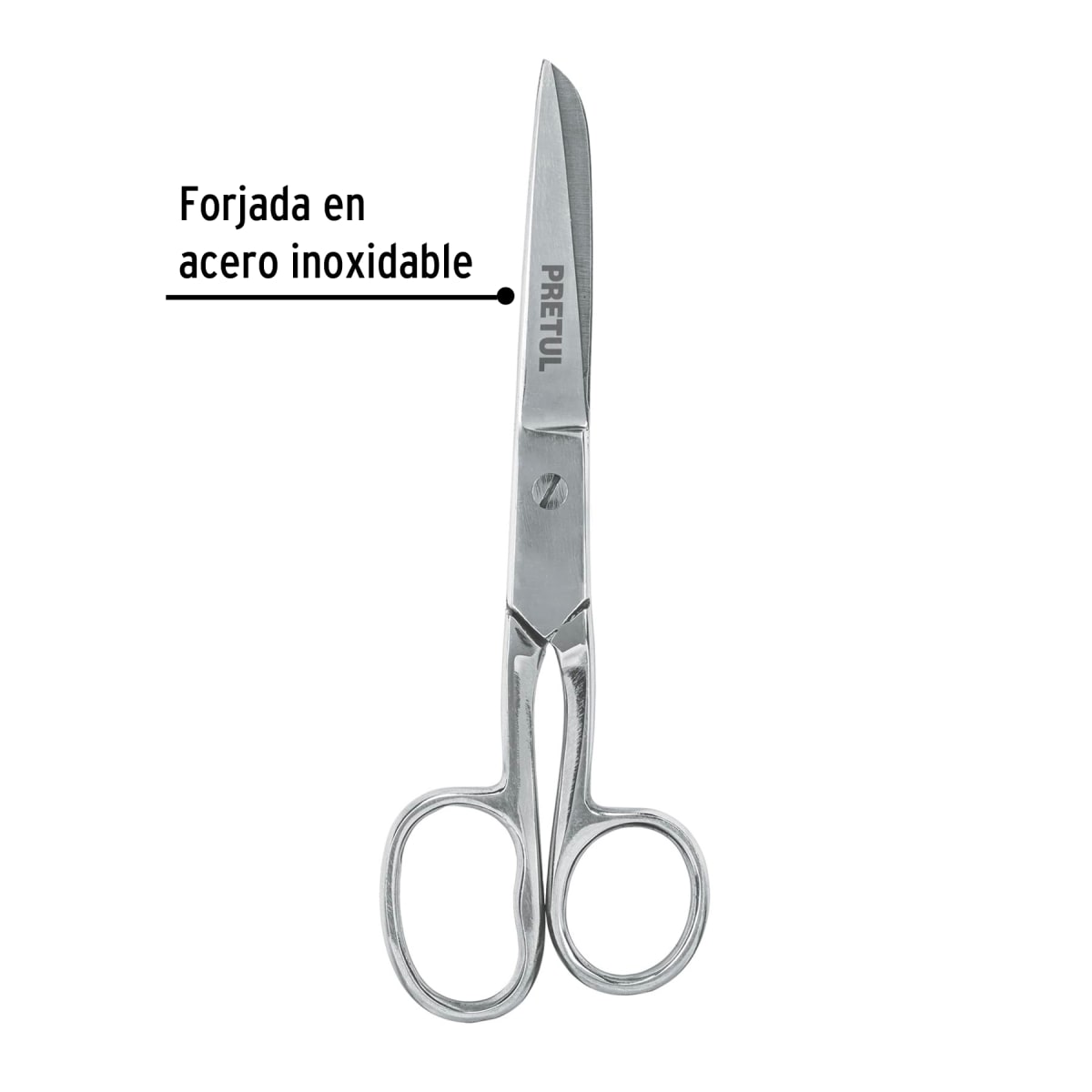 Tijera 6'' ojo grande acero inoxidable para costura Pretul2