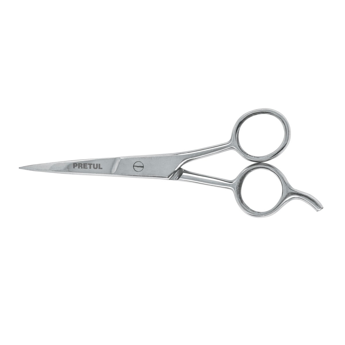 Tijera 5 1/2'' acero inoxidable con gancho para estilista Pretul1