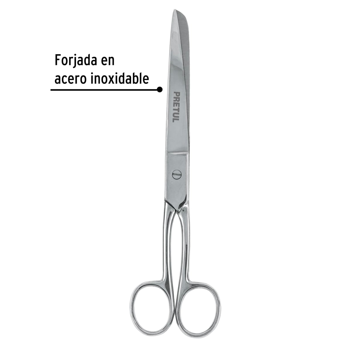Tijera 8´´ de acero inoxidable para costura, Pretul2
