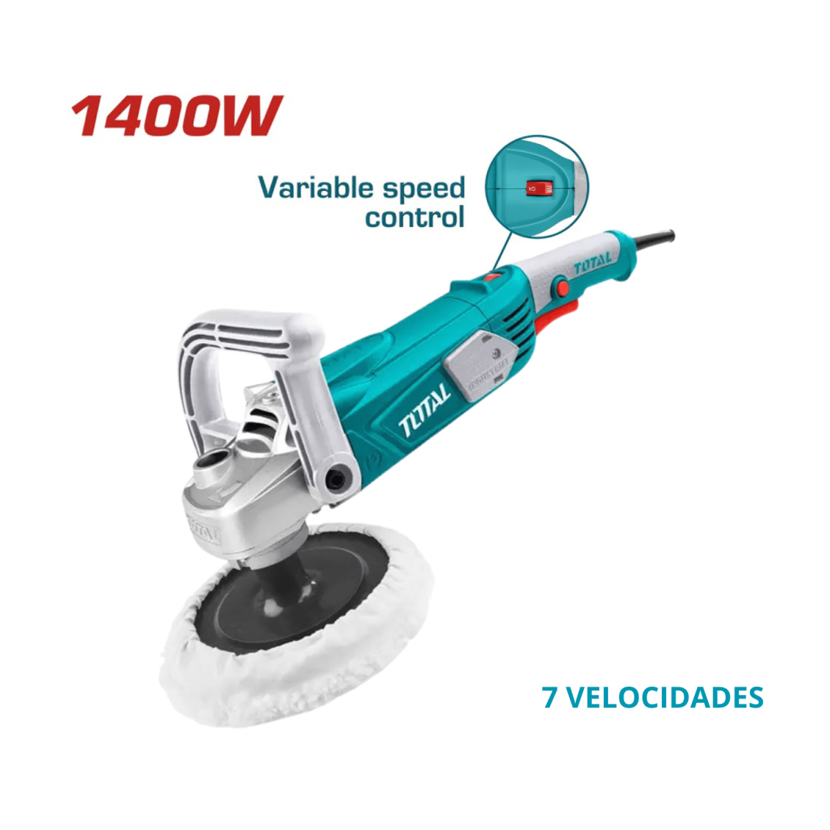 Pulidora angular 1400w 7 velocidades Industrial Total3