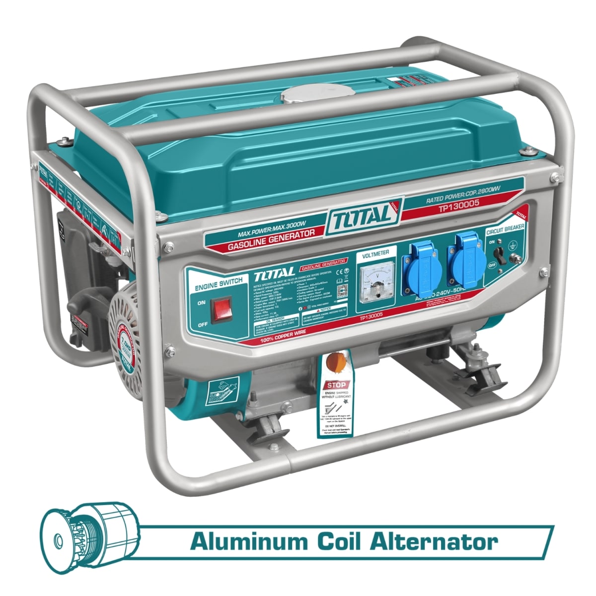 Generador gasolinero 3000w Industrial Total4