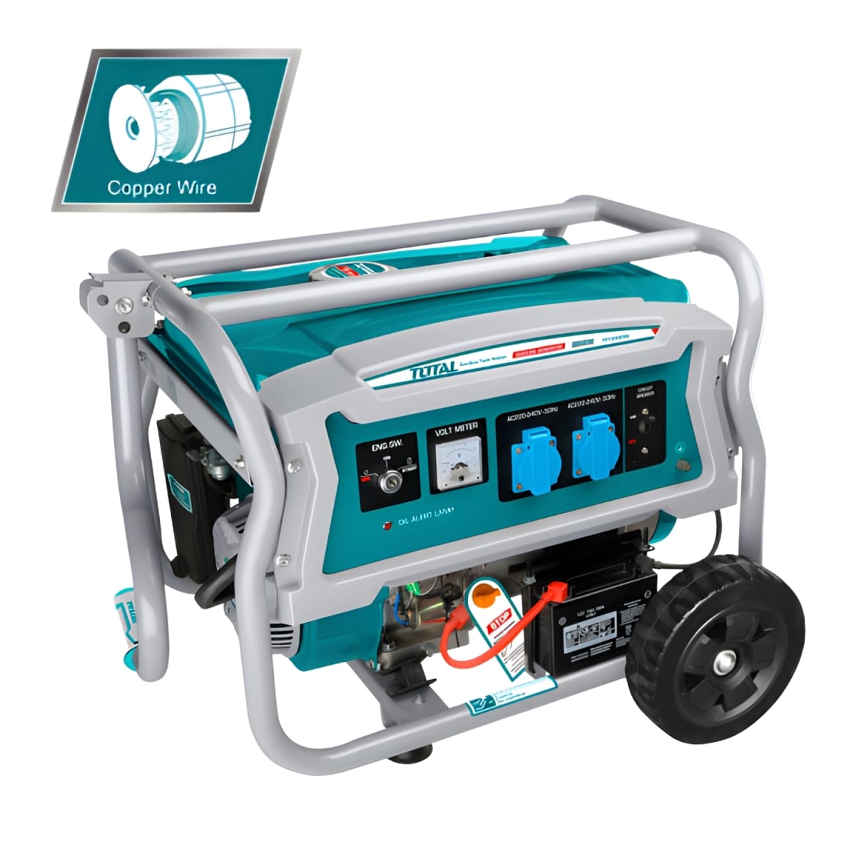 Generador gasolinero 3500w con arrancador eléctrico industrial Total4