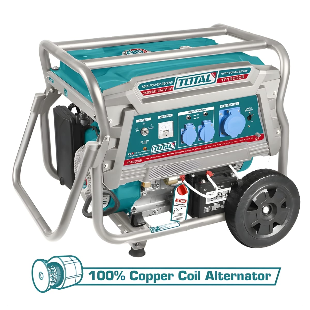 Generador gasolinero 6500w con arrancador eléctrico industrial Total4