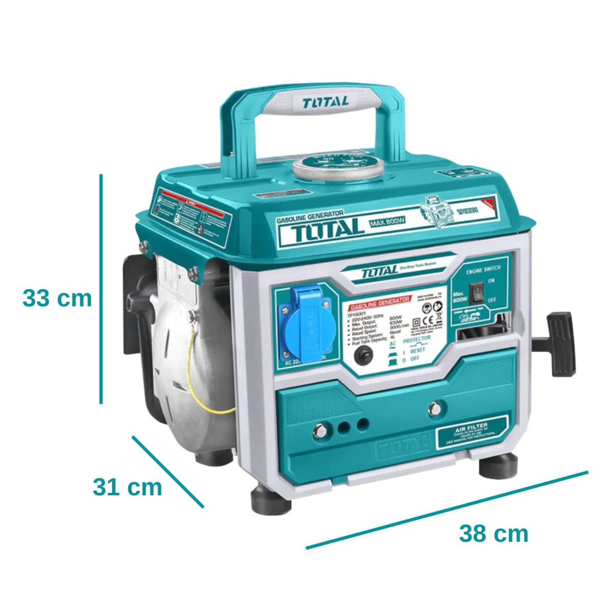 Generador gasolinero 800w 2 tiempos Total4