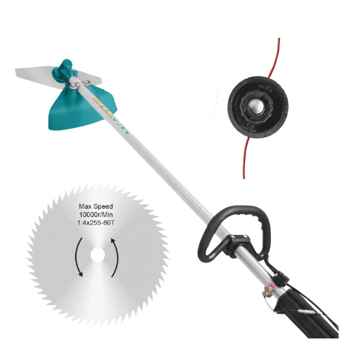 Desmalezadora tipo mochila a gasolina Total3