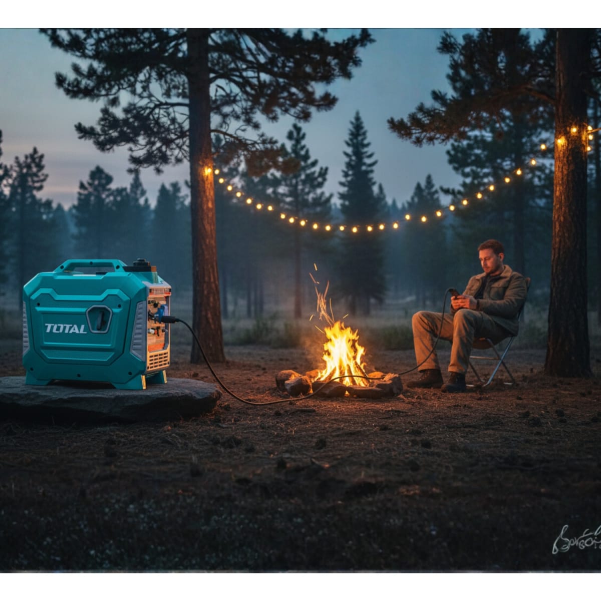 Generador gasolinero silencioso encapsulado 1100w Total5