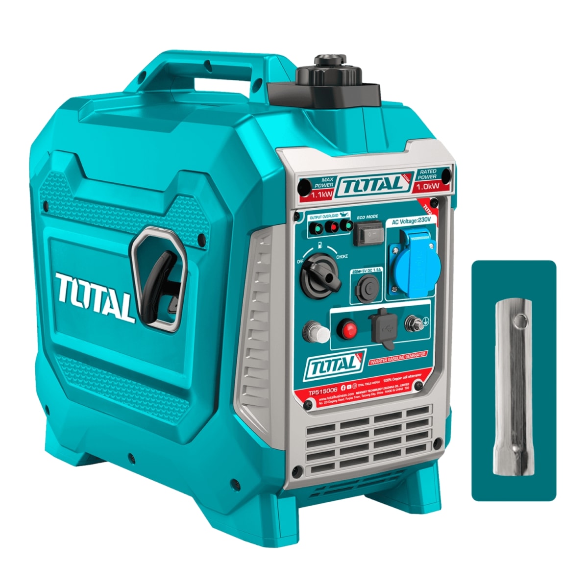 Generador gasolinero silencioso 1100w encapsulado Total1