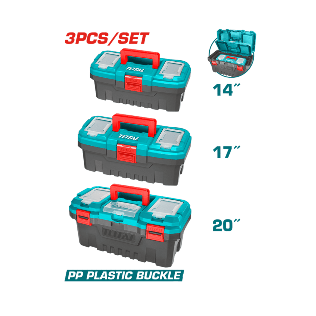 set de caja para herramientas 3 en 1 Total2