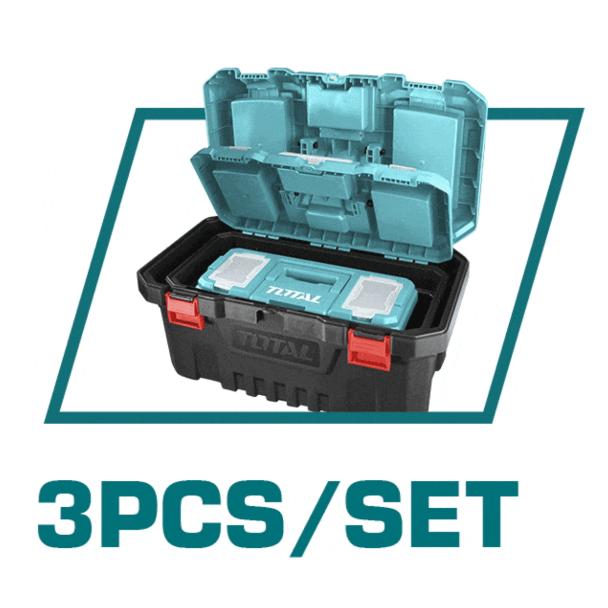 set de caja para herramientas 3 en 1 Total6