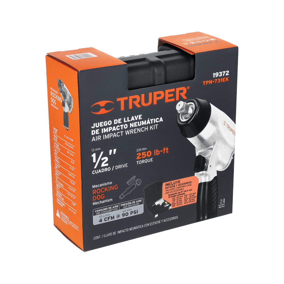 Kit de llave de impacto 1/2'' con estuche plástico Truper6