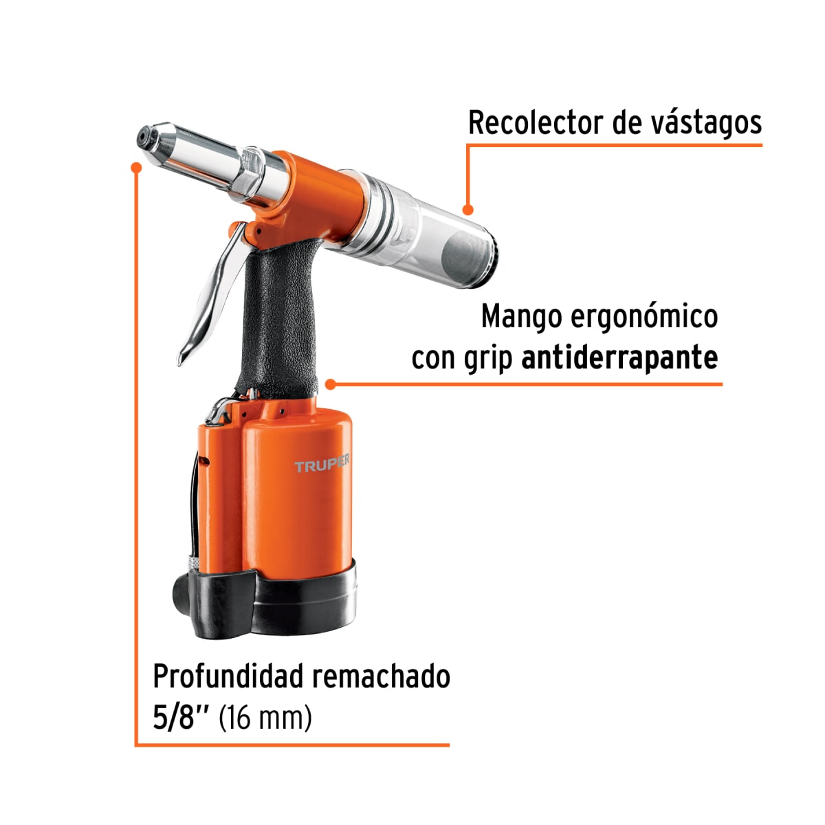 Kit Compresora 25 L , manguera 10m con Remachadora Nehumatica 3/16