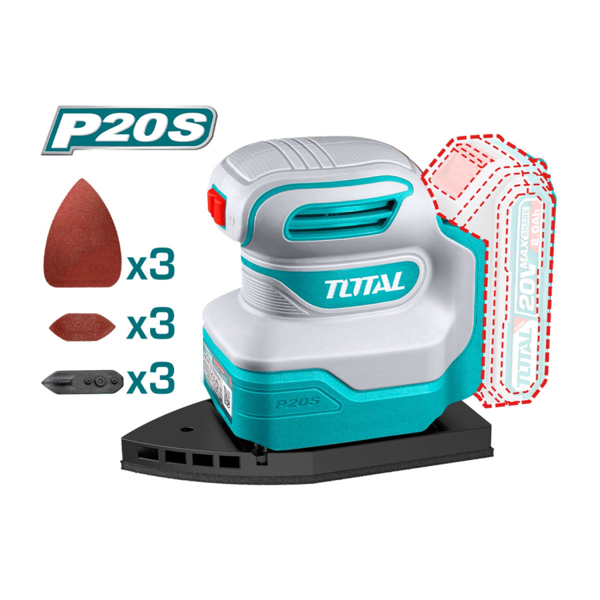 Lijadora de Palma 20v Total TPSLI20142