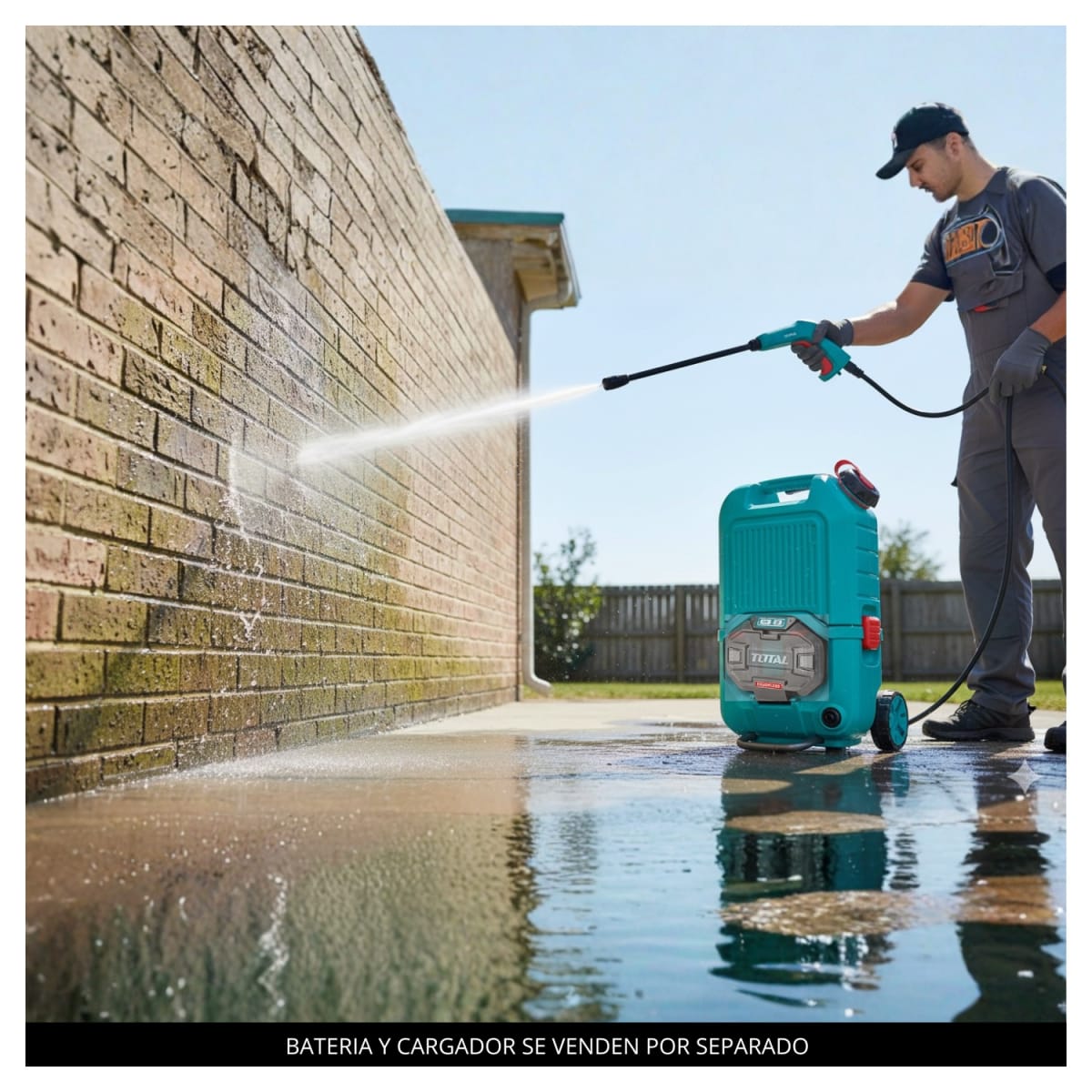 Hidrolavadora 4L/min 15Litros 80bar 40v (equipo solo) Total5