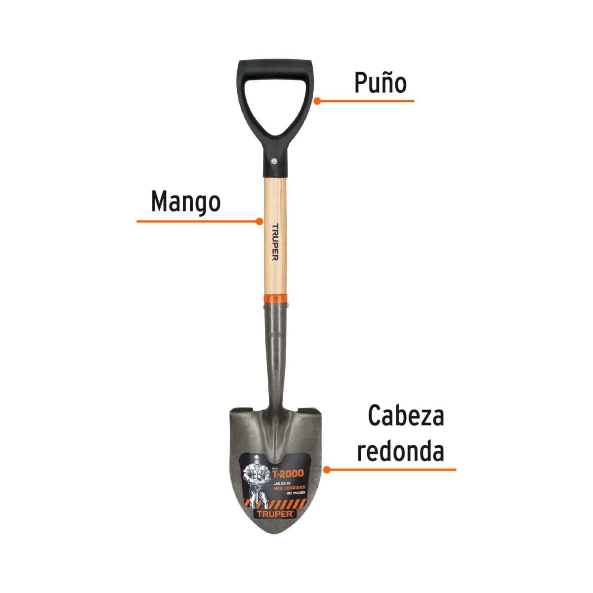 Pala cajuelera redonda puño 
