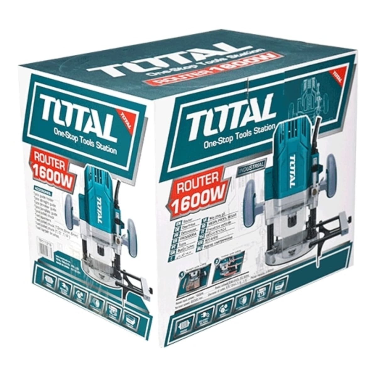 Ruteadora 1600w 2200RPM Industrial Total6