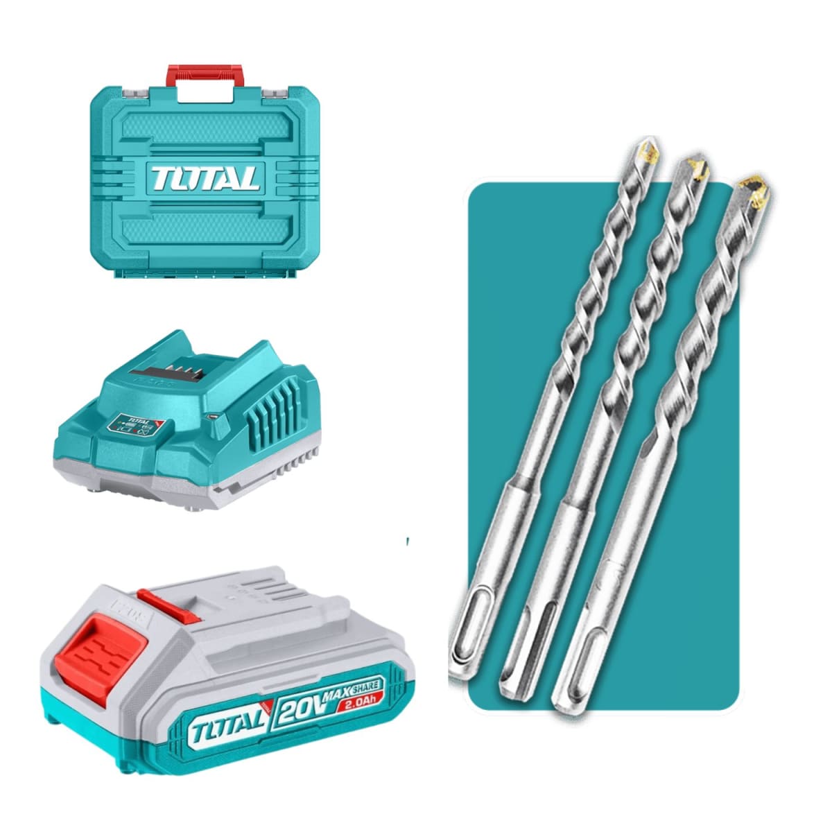 ROTOMARTILLO SDS PLUS 20V 1.8J MOTOR BRUSHLESS 1x2.0 AH TOTAL4