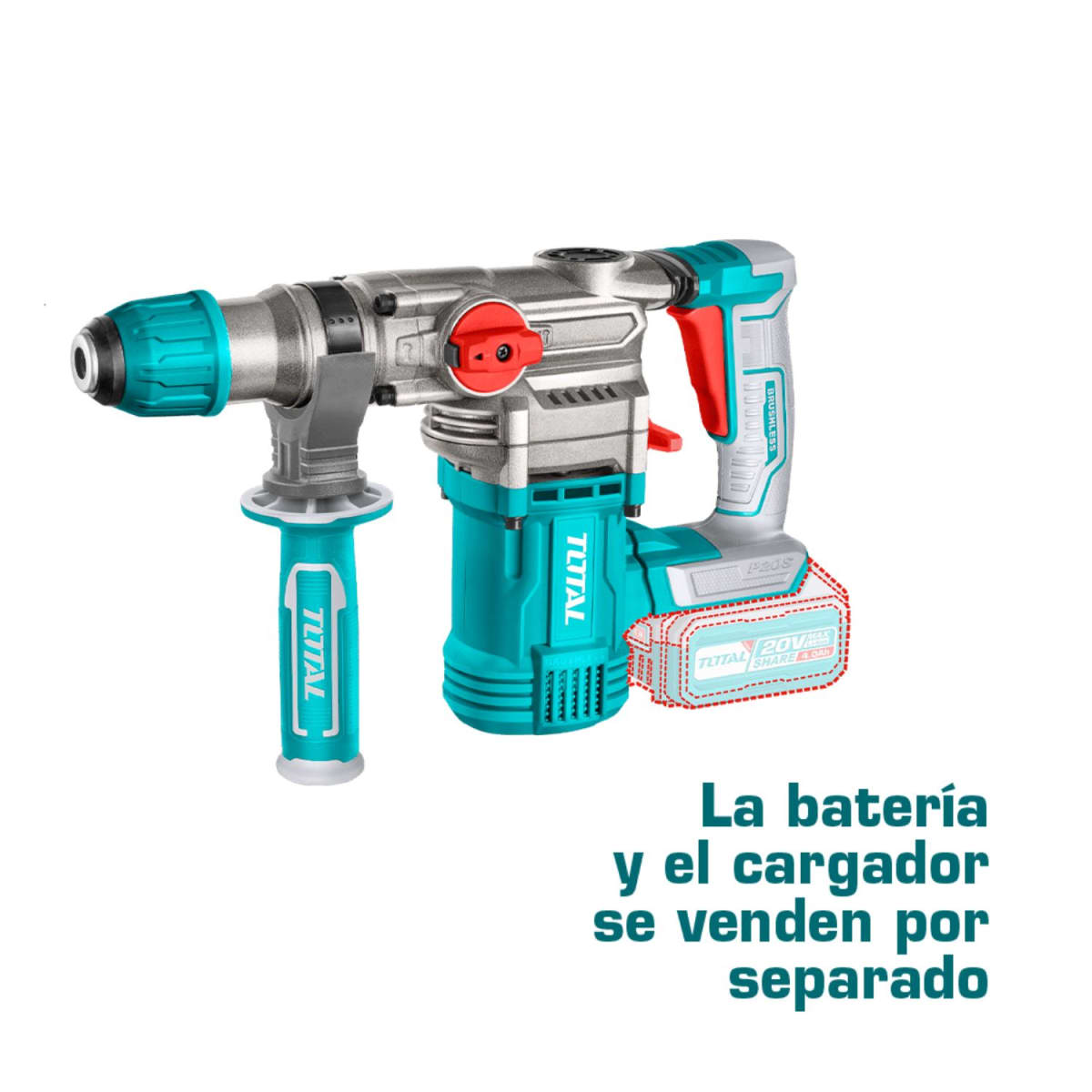 Rotomartillo Sds PLus 4.5j Industrial Brushless 20V Total3