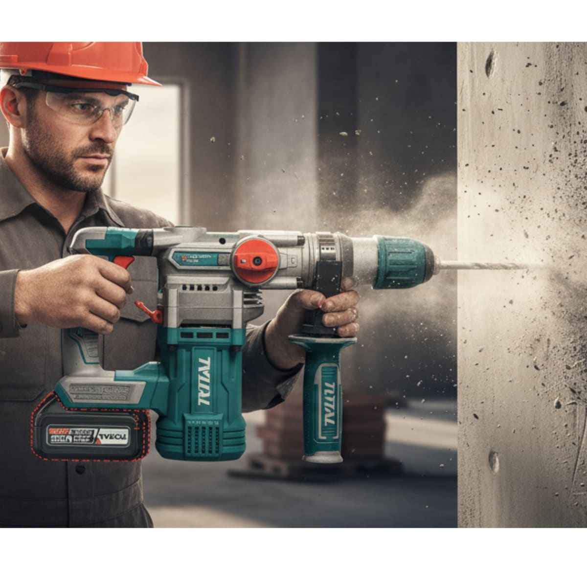 Rotomartillo SDS PLUS 4.5J + 2 Bateria 2.5Ah y Cargador 42v Total5