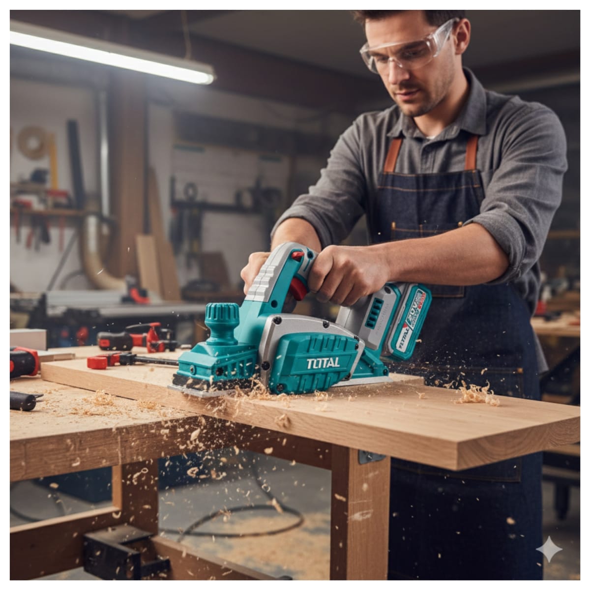 Cepilladora 14000RPM + Batería 4amp y Cargador 20v Total6