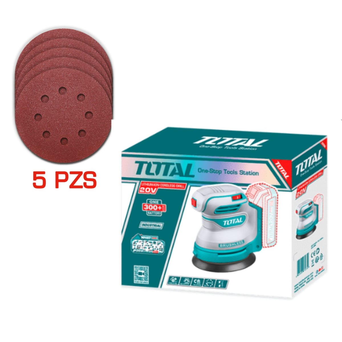 Lijadora orbital 20V Total3