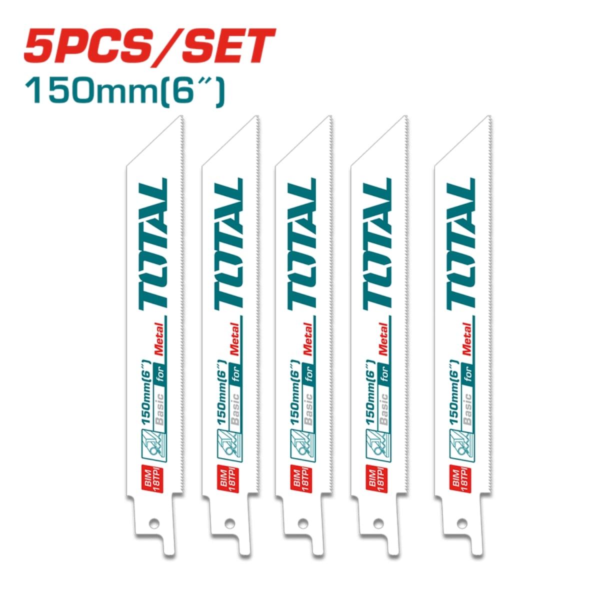 Set de Cuchillas de Metal para Sierra Sable 5pcs Total2