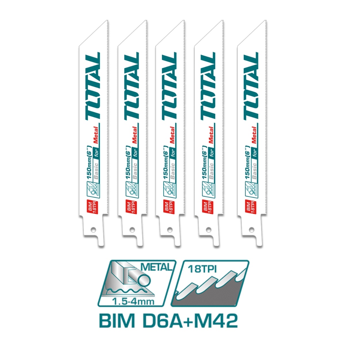 Set de Cuchillas de Metal para Sierra Sable 5pcs Total3